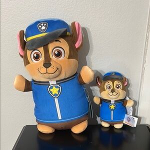 Paw Patrol Chase Plush Toy Set - Blue and Brown
